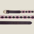Handmade  Argentine Gaucho Style Polo Belt: Full Grain Leather, Vegetable Tanned, Stirrup Buckle