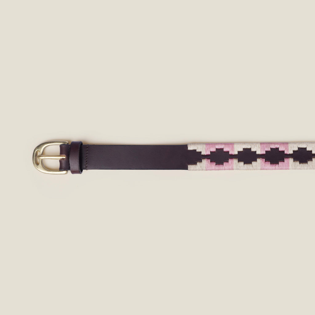 Handmade  Argentine Gaucho Style Polo Belt: Full Grain Leather, Vegetable Tanned, Stirrup Buckle