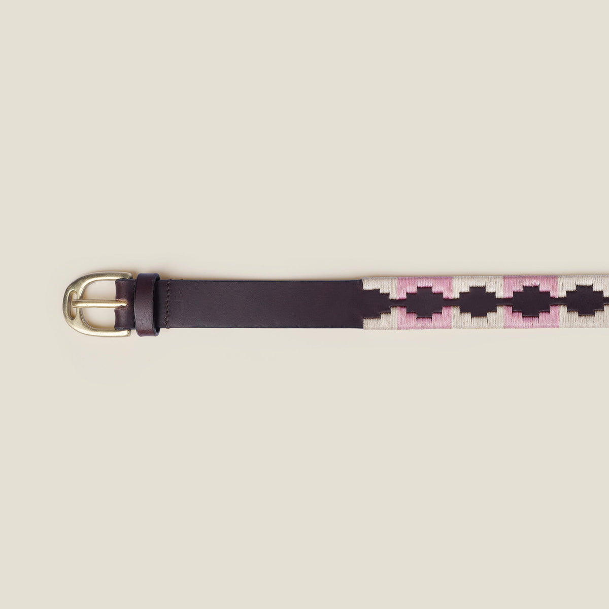 Handmade  Argentine Gaucho Style Polo Belt: Full Grain Leather, Vegetable Tanned, Stirrup Buckle
