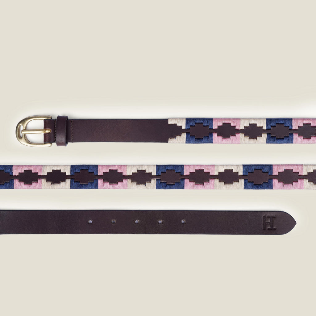 Handmade Argentine Gaucho Style Polo Belt: Full Grain Leather, Vegetable Tanned, Stirrup Buckle
