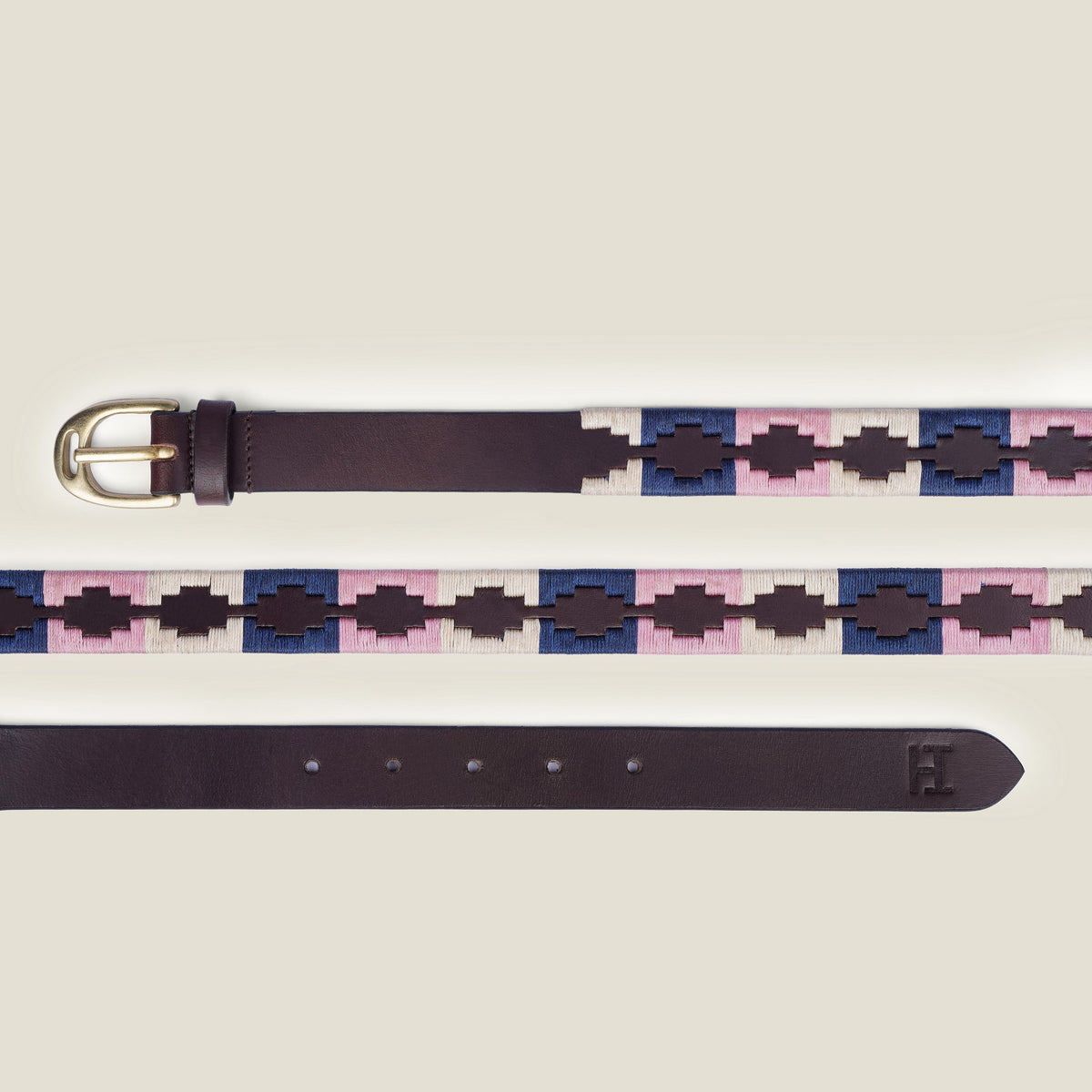 Handmade Argentine Gaucho Style Polo Belt: Full Grain Leather, Vegetable Tanned, Stirrup Buckle