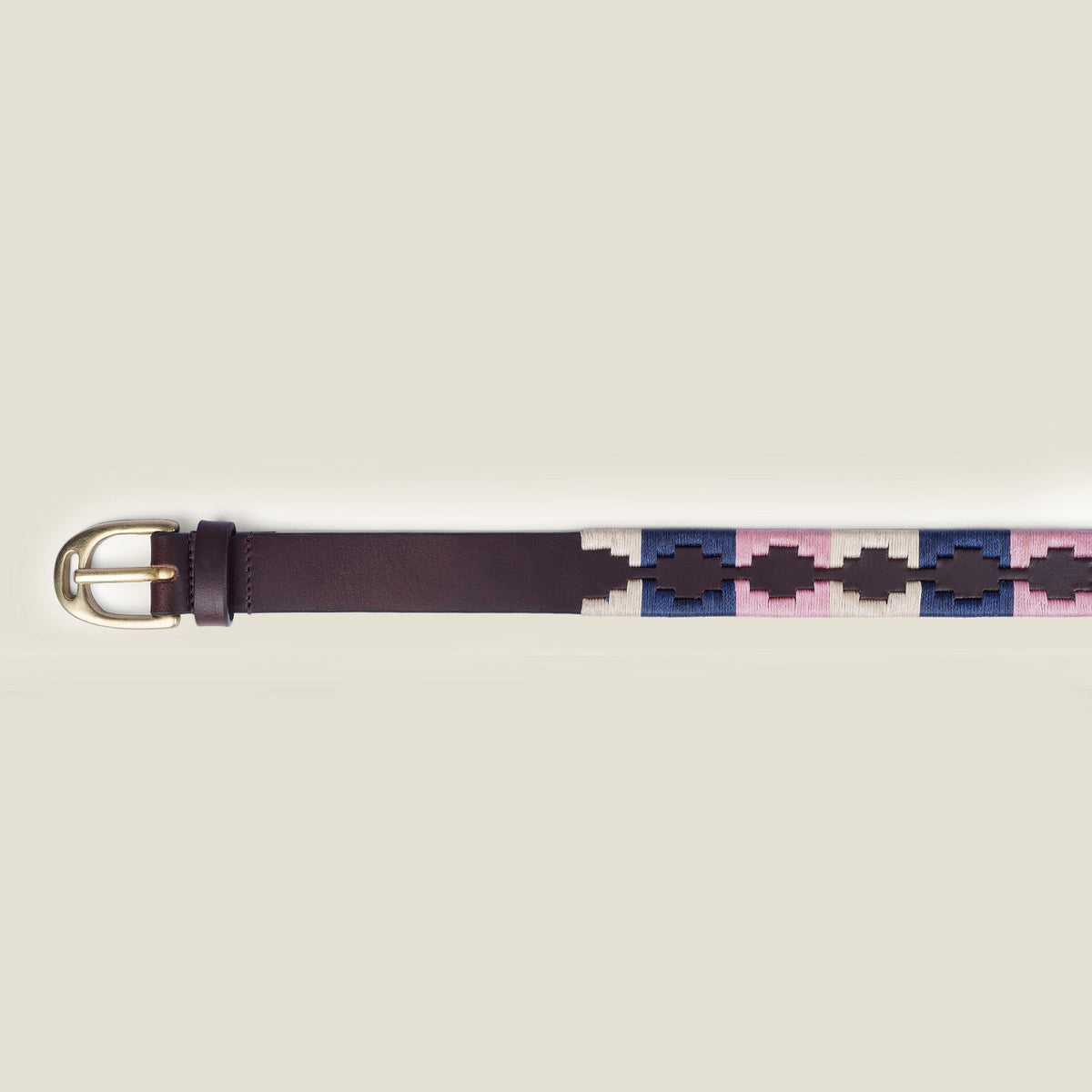 Handmade Argentine Gaucho Style Polo Belt: Full Grain Leather, Vegetable Tanned, Stirrup Buckle