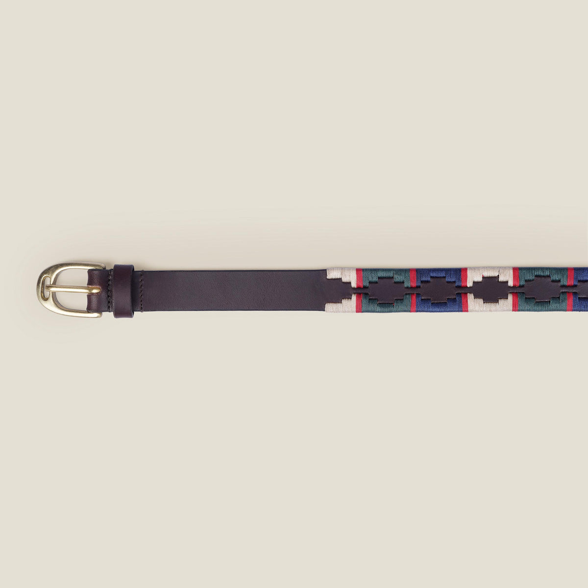 Handmade  Argentine Gaucho Style Polo Belt: Full Grain Leather, Vegetable Tanned, Stirrup Buckle