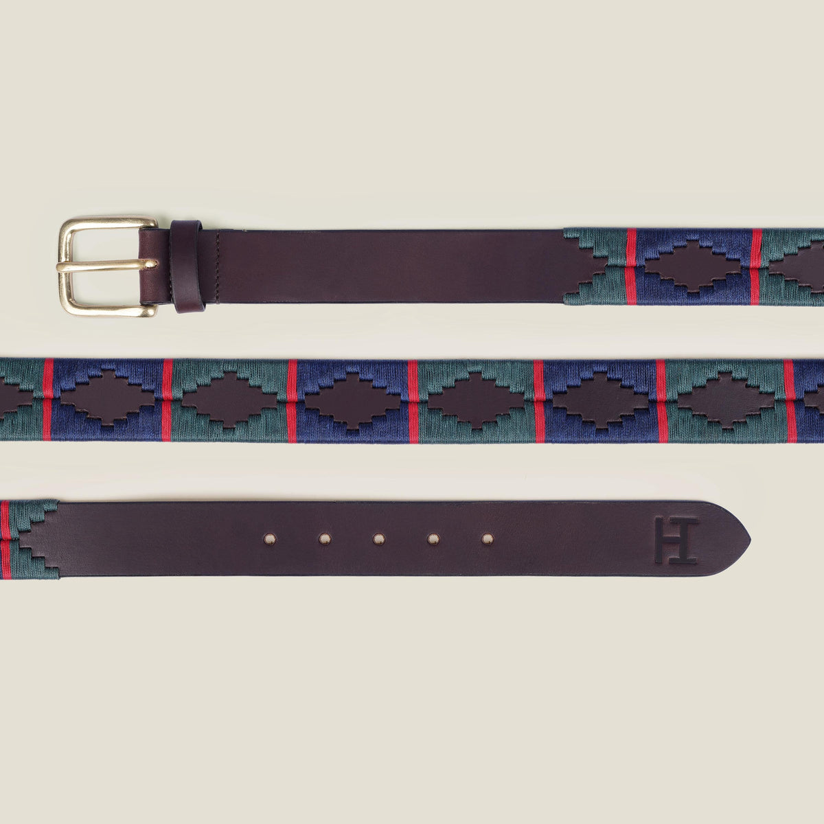 Handmade  Argentine Gaucho Style Polo Belt: Oiled, Vegetable Tanned