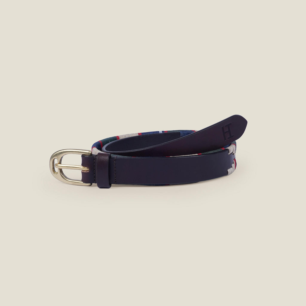 Handmade  Argentine Gaucho Style Polo Belt: Full Grain Leather, Vegetable Tanned, Stirrup Buckle