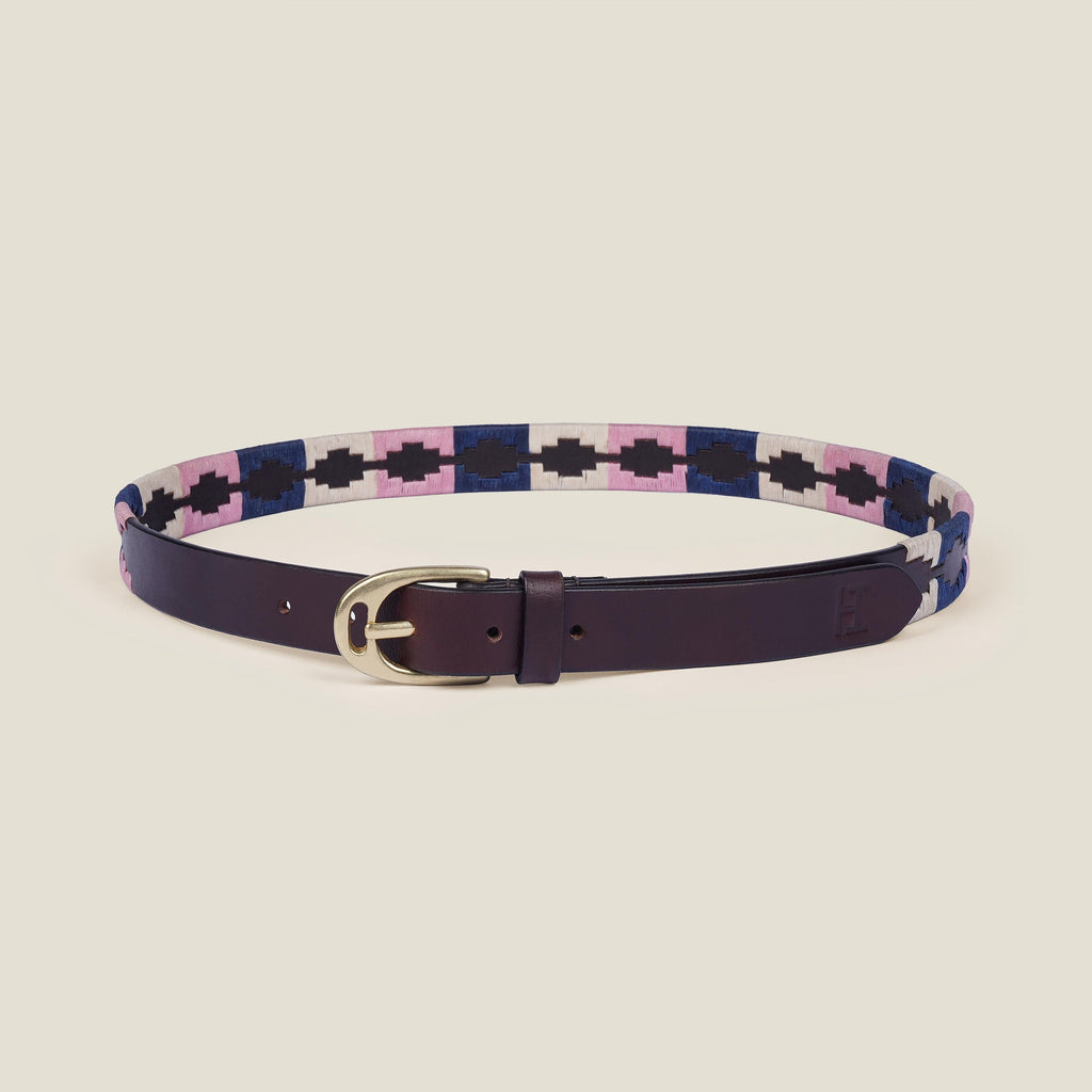 Handmade Argentine Gaucho Style Polo Belt: Full Grain Leather, Vegetable Tanned, Stirrup Buckle