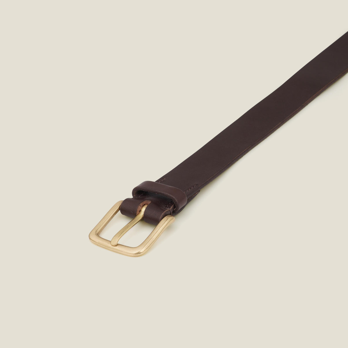 Handmade Leather Belt: Full Grain, Vegetable Tanned with Solid Brass Buckle