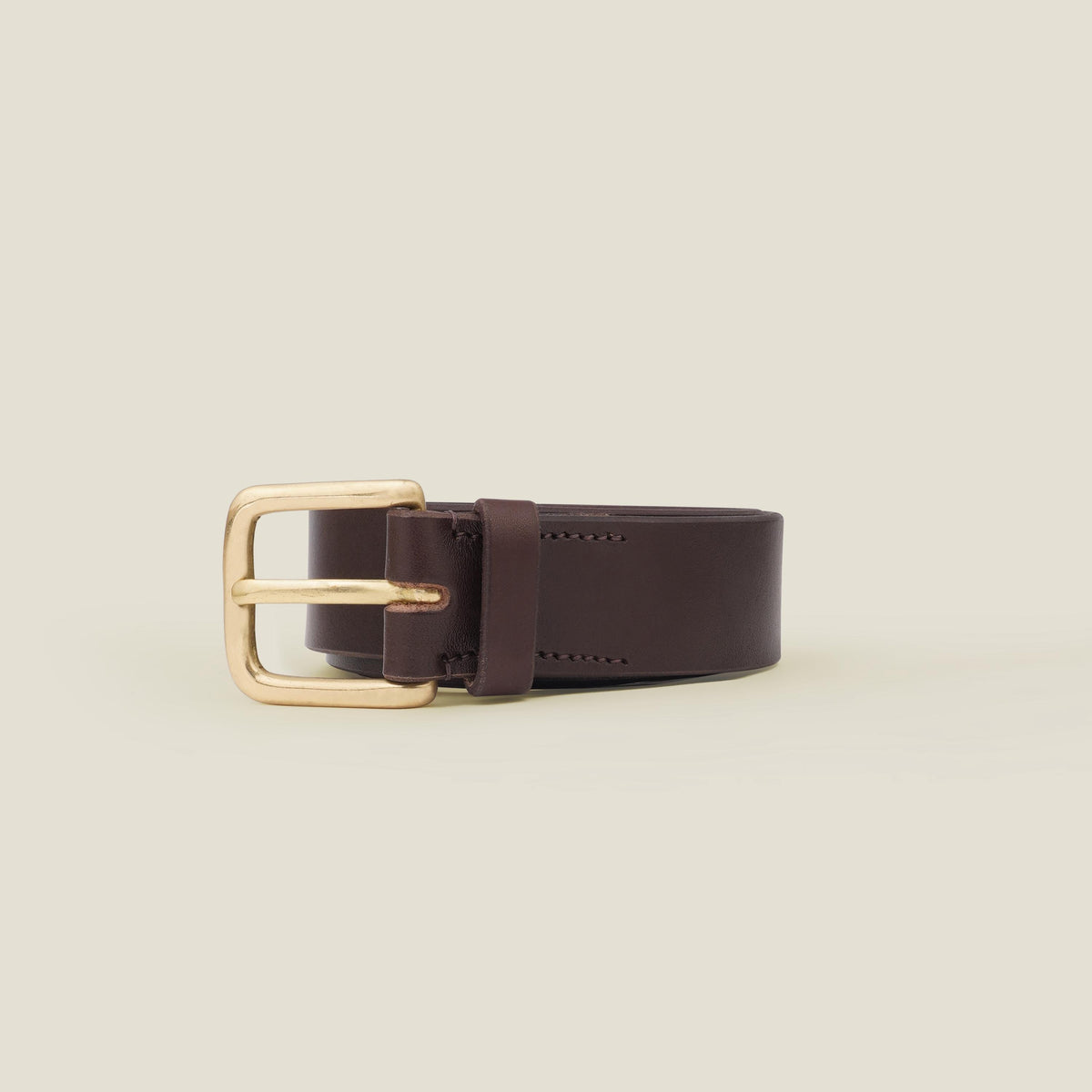 Handmade Leather Belt: Full Grain, Vegetable Tanned with Solid Brass Buckle